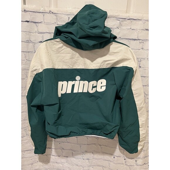 Prince Pickleball Jacket Windbreaker Hooded Cropped Women’s Size XXL Green - Picture 5 of 8